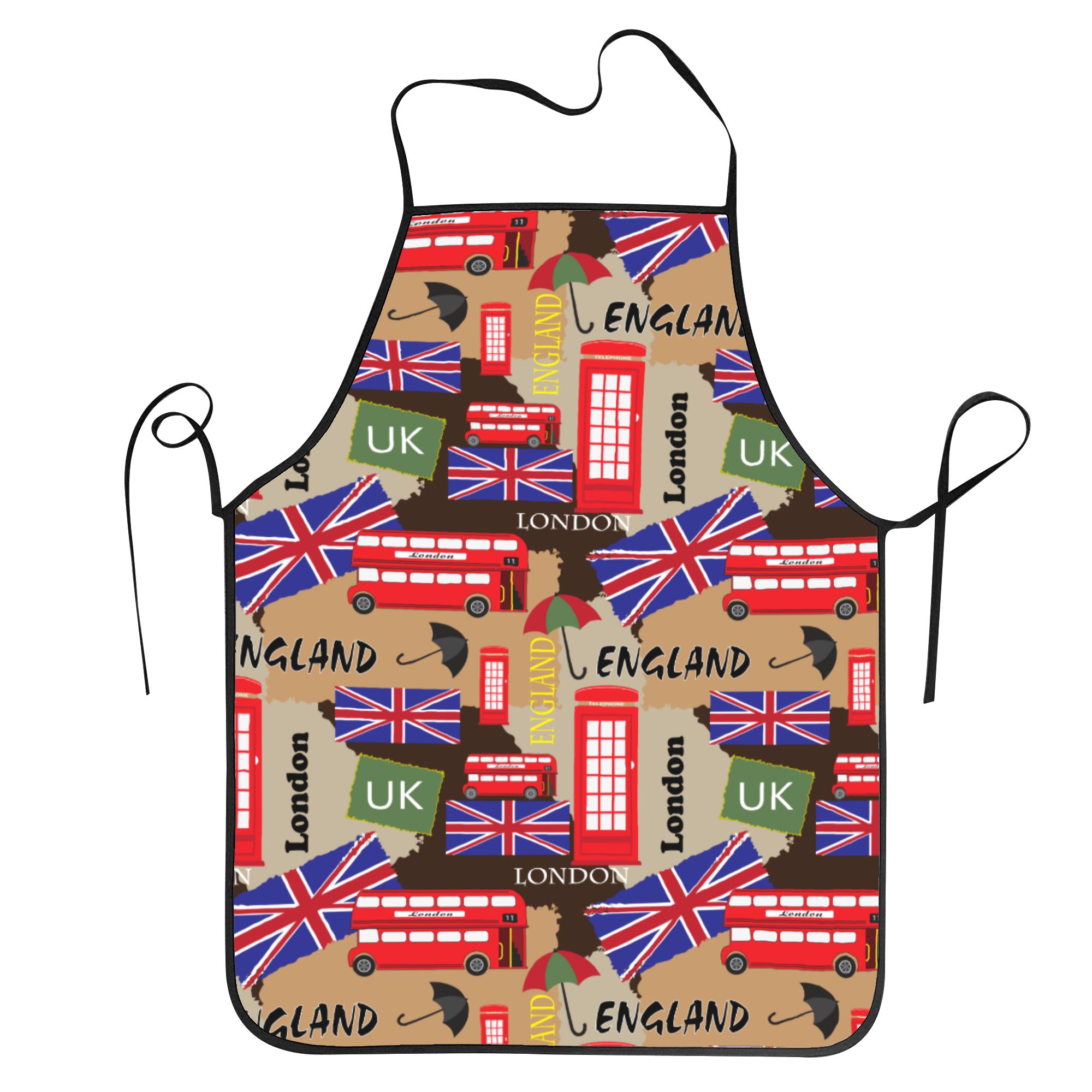 Uk Home Cooking - Fartuch kuchenny z poliestru z brytyjskimi